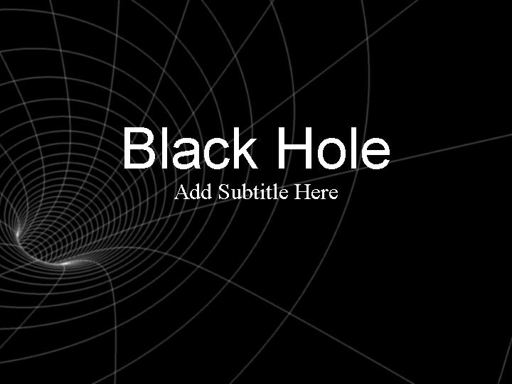 black hole ppt模板