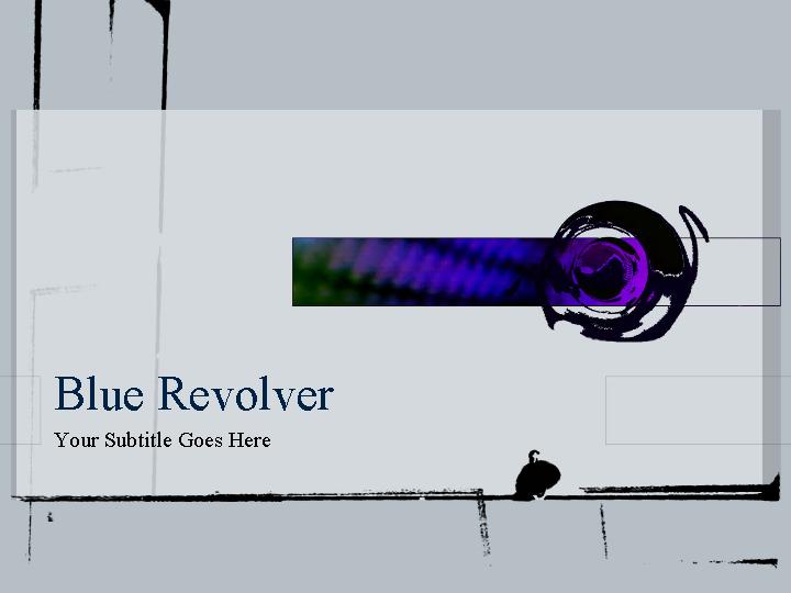 blue revolver ppt模板